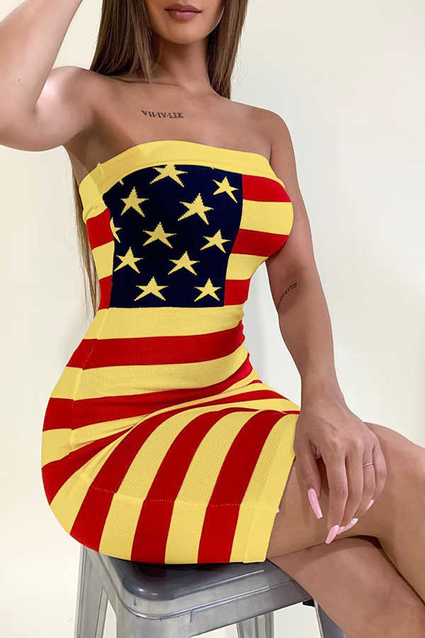 Lovely Independence Day Casual Off The Shoulder Striped Printed Yellow Mini A Line Dress
Lovely Independence Day Casual Off The Shoulder Striped Printed Yellow Mini A Line Dress