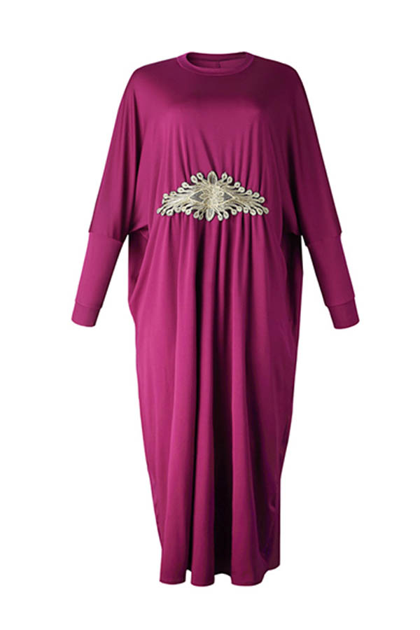 Lovely Casual O Neck Embroidered Design Wine Red Ankle Length Plus Size Dress
Lovely Casual O Neck Embroidered Design Wine Red Ankle Length Plus Size Dress
