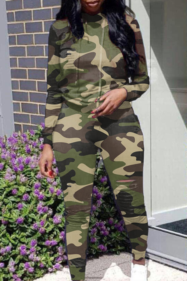 Lovely Casual Camouflage Printed Army Green Two-piece Pants Set, Army green camouflag
Lovely Casual Camouflage Printed Army Green Two-piece Pants Set, Army green camouflag