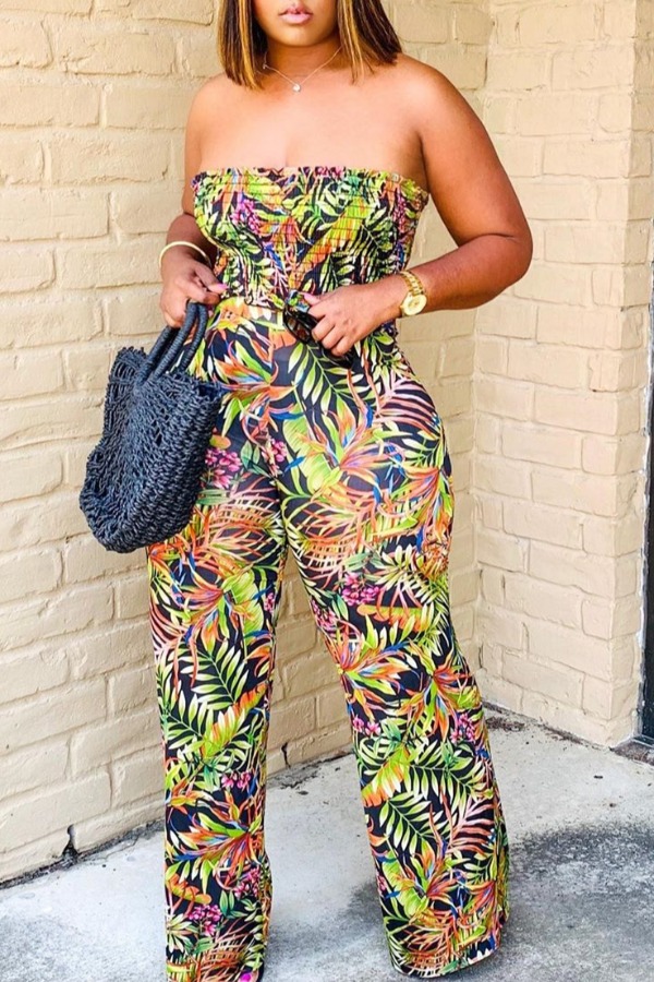 lovely Stylish Dew Shoulder Plants Print Multicolor Two-piece Pants Set, Multi
lovely Stylish Dew Shoulder Plants Print Multicolor Two-piece Pants Set, Multi