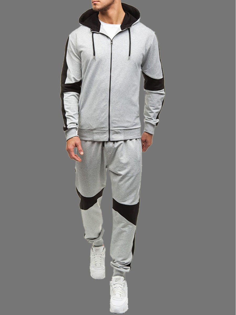 lovely Sportswear Hooded Collar Patchwork Light Grey Men Two-piece Pants Set
lovely Sportswear Hooded Collar Patchwork Light Grey Men Two-piece Pants Set