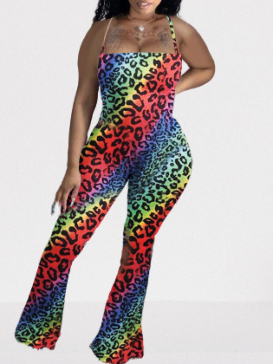lovely Trendy Spaghetti Strap Leopard Print Multicolor One-piece Jumpsuit, Multi
lovely Trendy Spaghetti Strap Leopard Print Multicolor One-piece Jumpsuit, Multi