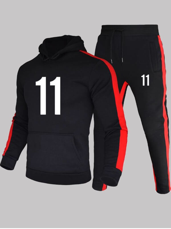 Lovely Sportswear Hooded Collar Print Patchwork Black Men Two-piece Pants Set
Lovely Sportswear Hooded Collar Print Patchwork Black Men Two-piece Pants Set