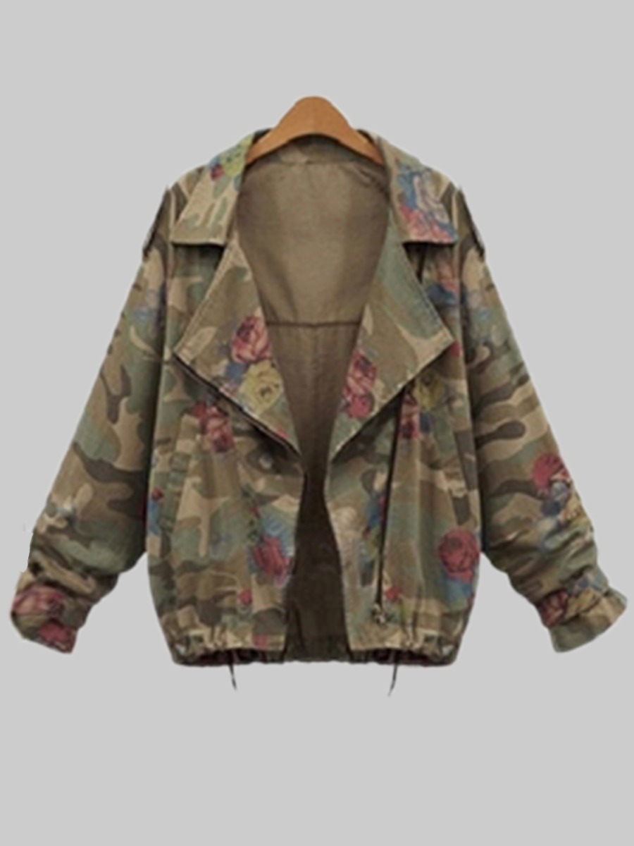 Lovely Stylish Turndown Collar Camo Print Army Green Plus Size Coat, Army green camouflag
Lovely Stylish Turndown Collar Camo Print Army Green Plus Size Coat, Army green camouflag
