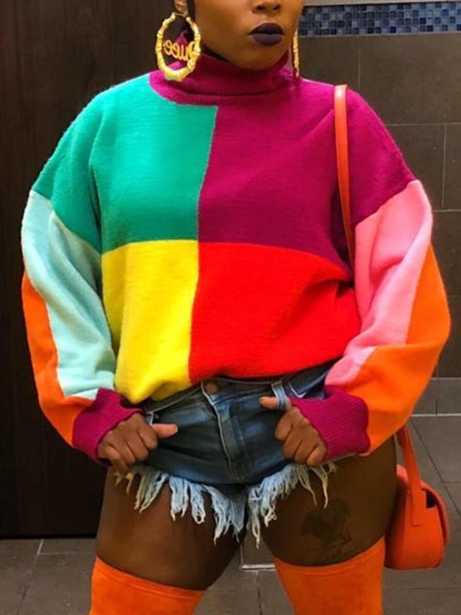 Lovely Casual Dropped Shoulder Color-lump Patchwork Multicolor Hoodie, Multi
Lovely Casual Dropped Shoulder Color-lump Patchwork Multicolor Hoodie, Multi