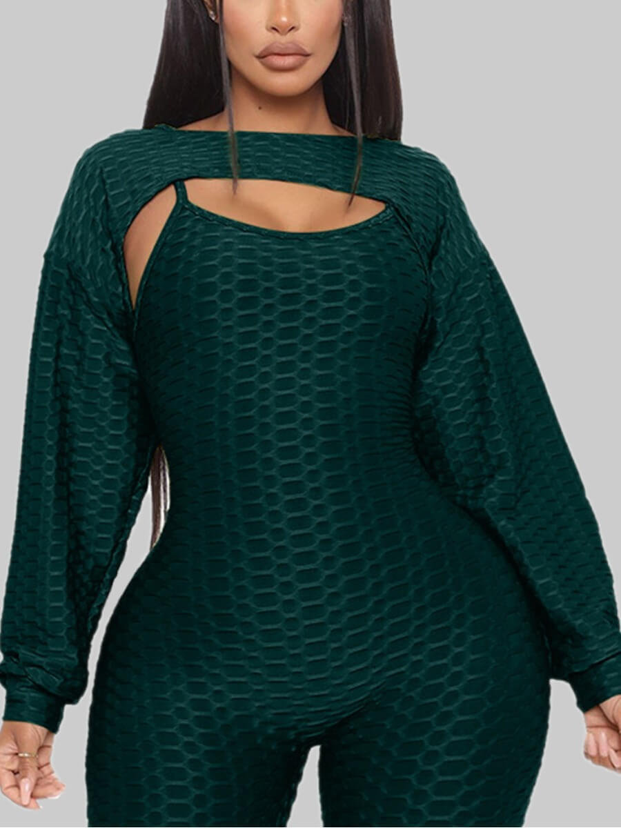 Lovely Sportswear Dropped Shoulder Spaghetti Strap Black Green Plus Size Two-piece Pants Set
Lovely Sportswear Dropped Shoulder Spaghetti Strap Black Green Plus Size Two-piece Pants Set