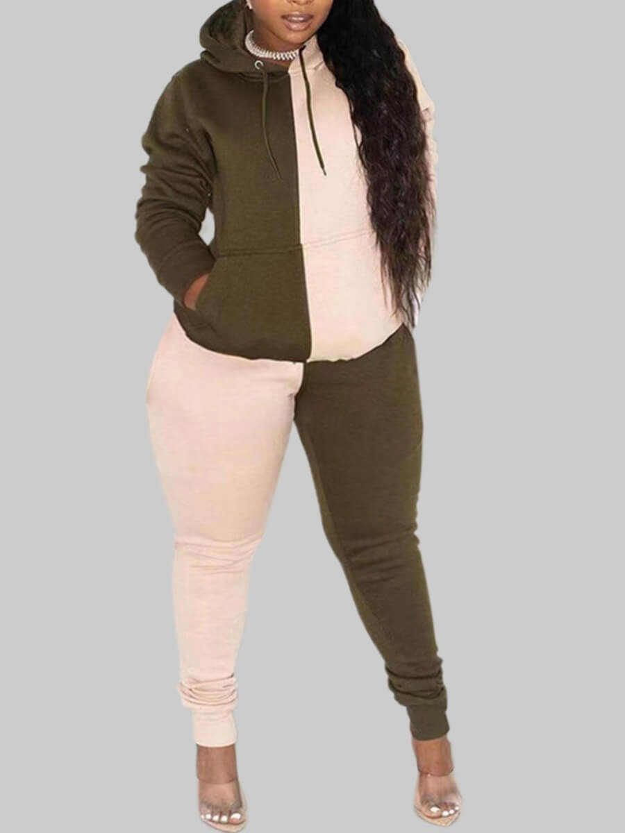 Lovely Casual Hooded Collar Color-lump Patchwork Brown Plus Size Two-piece Pants Set
Lovely Casual Hooded Collar Color-lump Patchwork Brown Plus Size Two-piece Pants Set