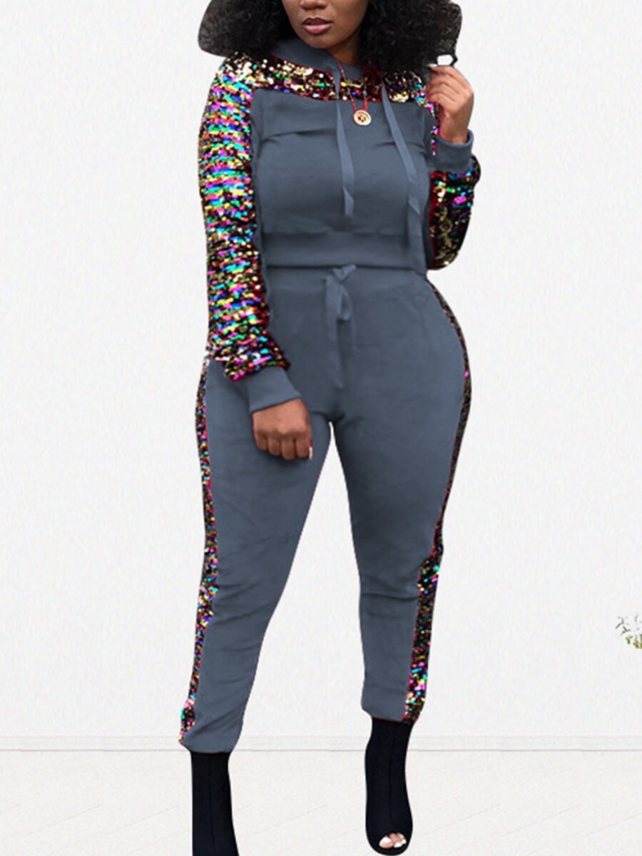 Lovely Casual Hooded Collar Print Patchwork Dark Grey Plus Size Two-piece Pants Set
Lovely Casual Hooded Collar Print Patchwork Dark Grey Plus Size Two-piece Pants Set