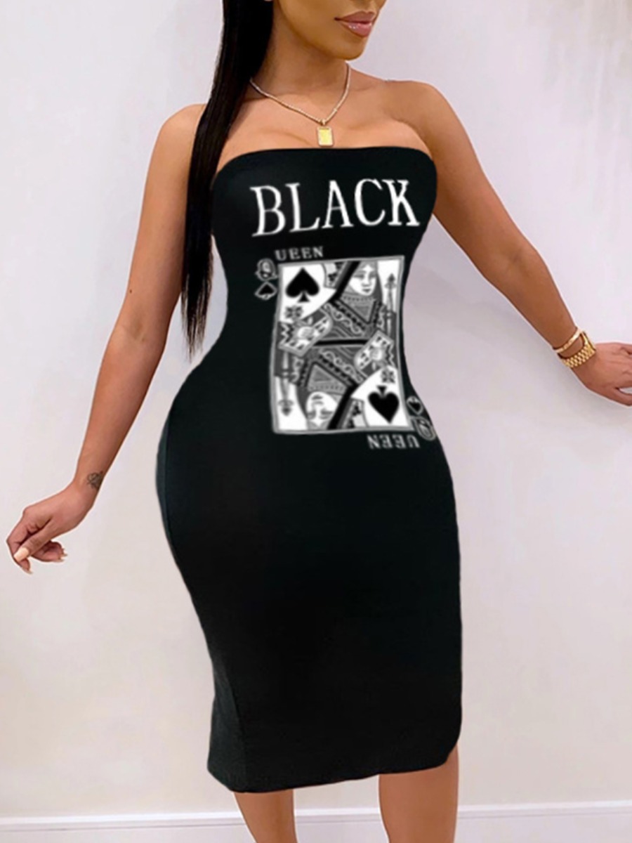 Lovely Plus Size Street Off The Shoulder Card Letter Print Black Mid Calf Dress
Lovely Plus Size Street Off The Shoulder Card Letter Print Black Mid Calf Dress