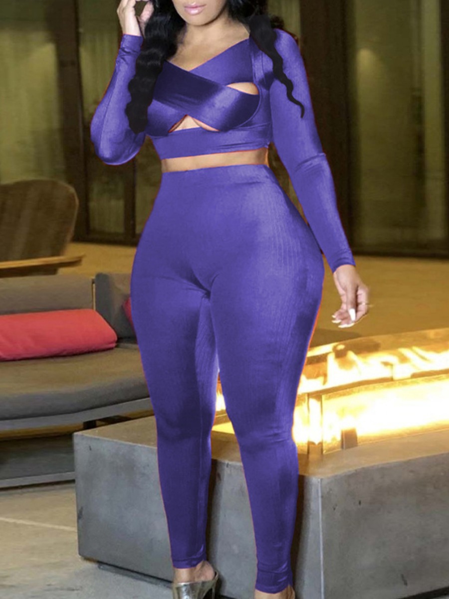 Lovely Plus Size Sweet Bandage Hollow-out Design Purple Two-piece Pants Set
Lovely Plus Size Sweet Bandage Hollow-out Design Purple Two-piece Pants Set