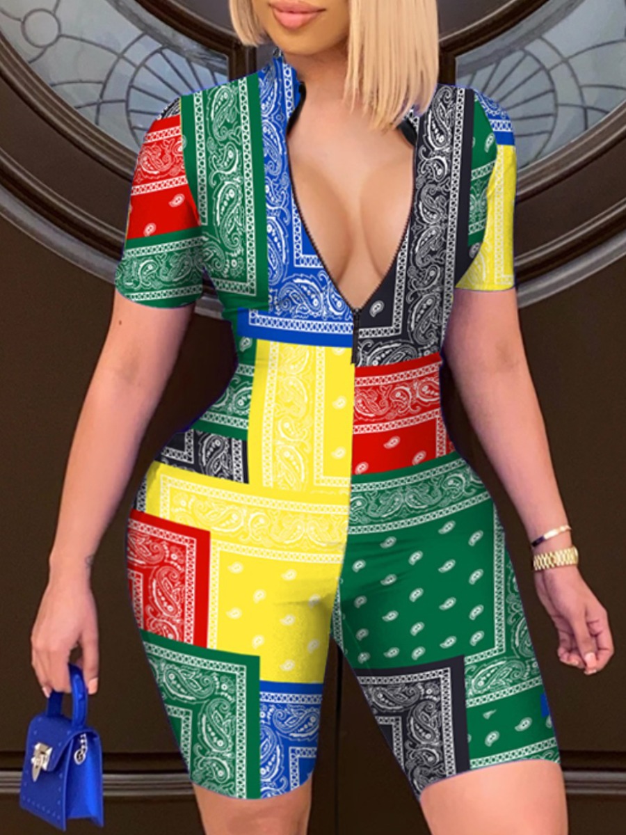 Lovely Plus Size Casual Cashew Print Patchwork Multicolor Two-piece Shorts Set, Multi
Lovely Plus Size Casual Cashew Print Patchwork Multicolor Two-piece Shorts Set, Multi