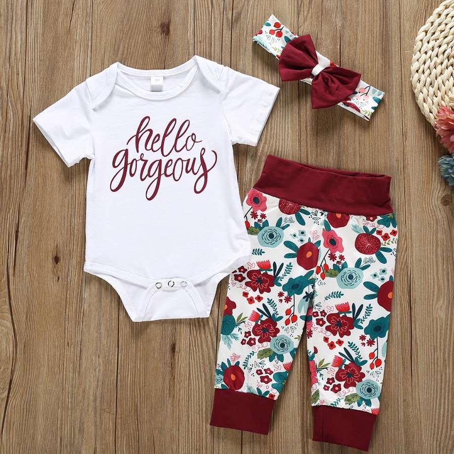 Lovely Girl Sweet Floral Print Bow-tie Decoration White Three Piece Pants Set
Lovely Girl Sweet Floral Print Bow-tie Decoration White Three Piece Pants Set