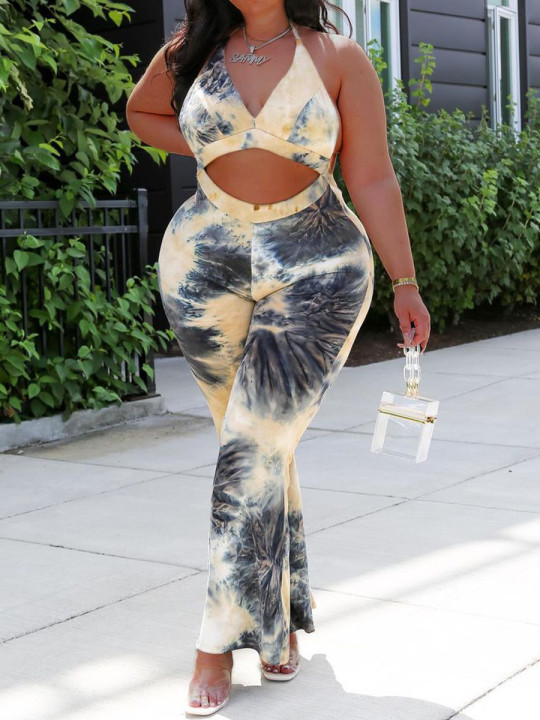 Lovely Plus Size Casual Backless Tie-dye Hollow-out Apricot One-piece Jumpsuit
Lovely Plus Size Casual Backless Tie-dye Hollow-out Apricot One-piece Jumpsuit