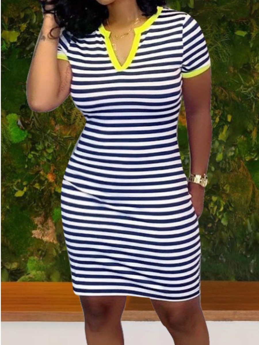 Lovely Plus Size Casual V Neck Striped Black Knee Length Dress, Black stripe
Lovely Plus Size Casual V Neck Striped Black Knee Length Dress, Black stripe