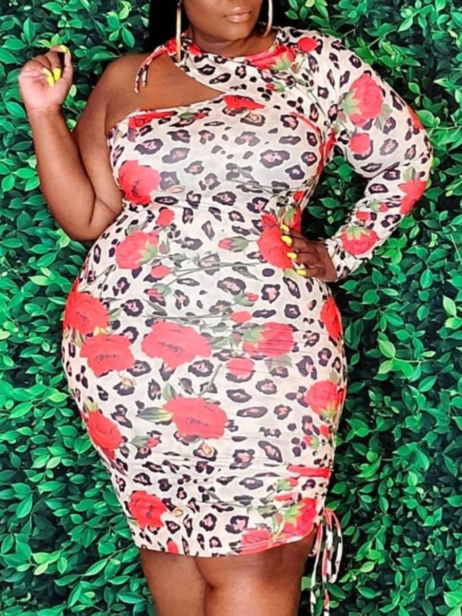 Lovely Plus Size Street Floral Print Drawstring Light Pink Knee Length Dress
Lovely Plus Size Street Floral Print Drawstring Light Pink Knee Length Dress