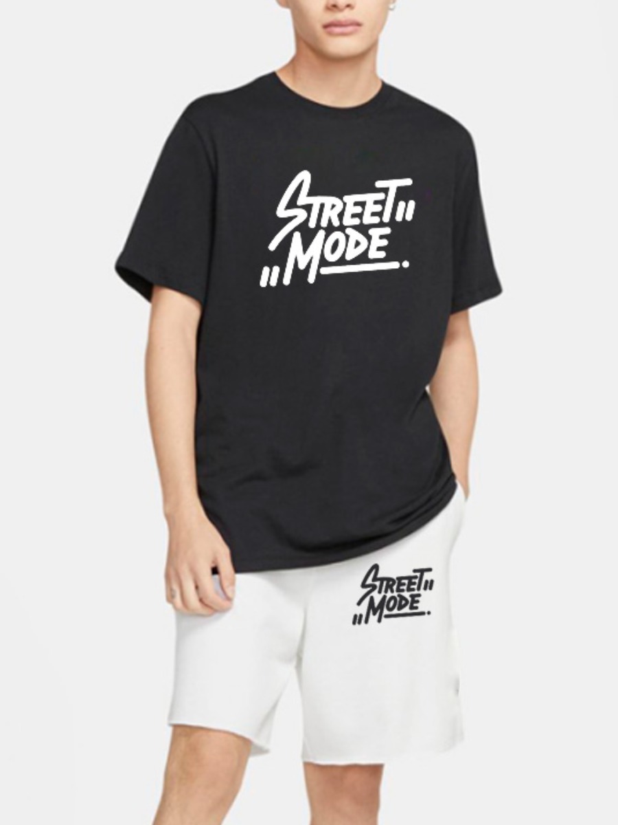 Lovely Men Casual Letter Print Drawstring Black Two Piece Shorts Set
Lovely Men Casual Letter Print Drawstring Black Two Piece Shorts Set