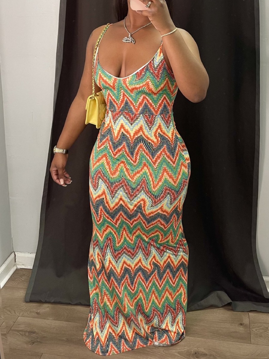 Lovely Boho Spaghetti Strap Geometric Print Multicolor Floor Length Dress, Multi
Lovely Boho Spaghetti Strap Geometric Print Multicolor Floor Length Dress, Multi