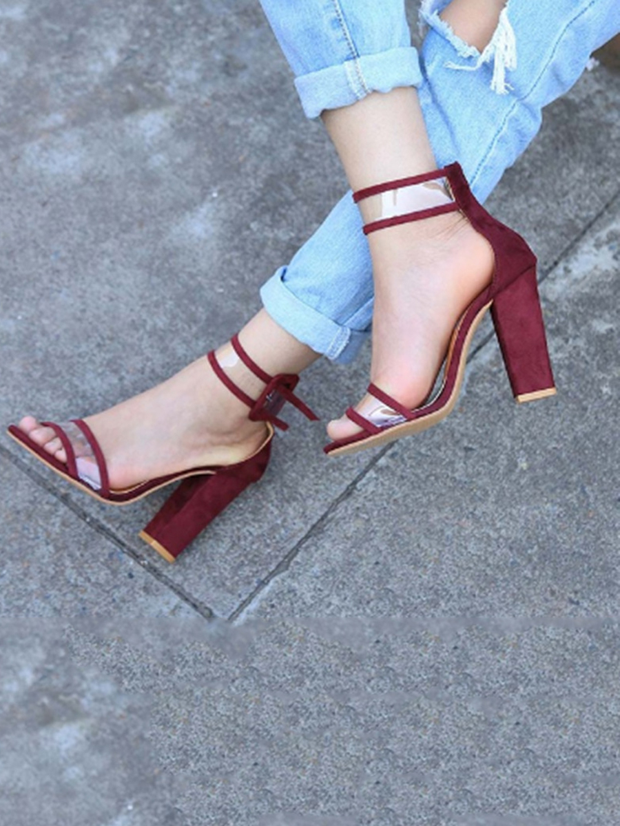 LW BASICS See-through Heels, Red