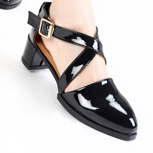 leather sandals mid heel