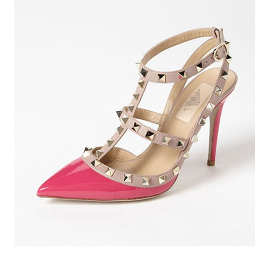 pink square heels