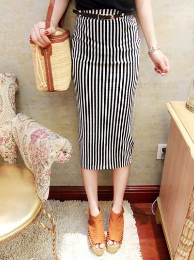 korean striped pants
