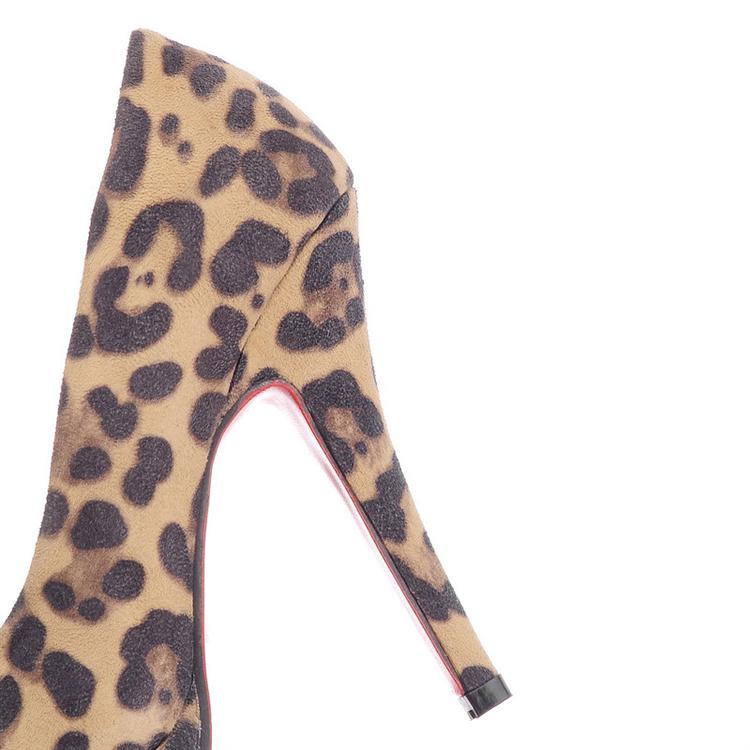 leopard print heels closed toe