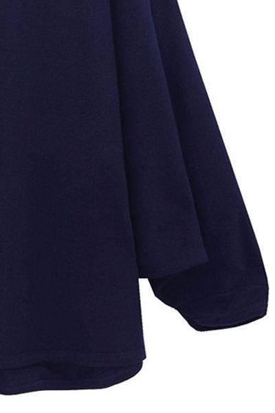 [83% OFF] Stylish Boat Neck Long Sleeve Solid Color Hollow Out Women's Blouse | Rosegal