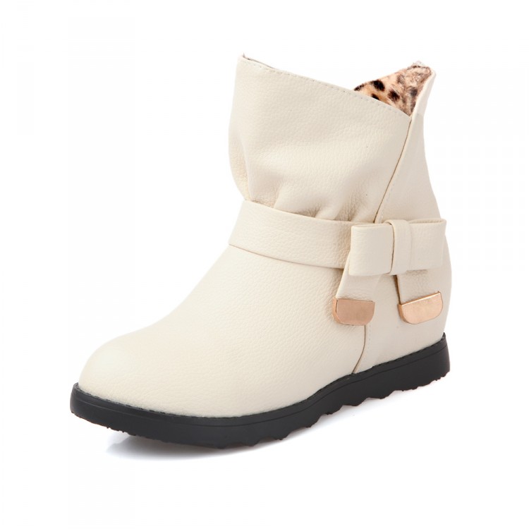 low heel slip on booties
