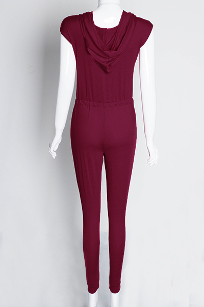 red spandex jumpsuit