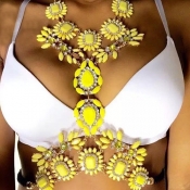 Fashion Yellow Metal Body Chain