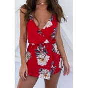 Polyester Floral Regular Jumpsuits(Non Positioning