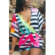 Lovely Qmilch Print Loose Jumpsuits