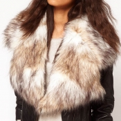 Fashion Fur Design White Wool Scarves