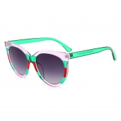 Fashion Striped Frame Design Grey PC Sunglasses