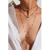 Lovely Chic Crucifixion Silver Metal Necklace