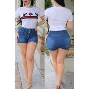 Lovely Casual Round Neck Embroidery Design Polyest