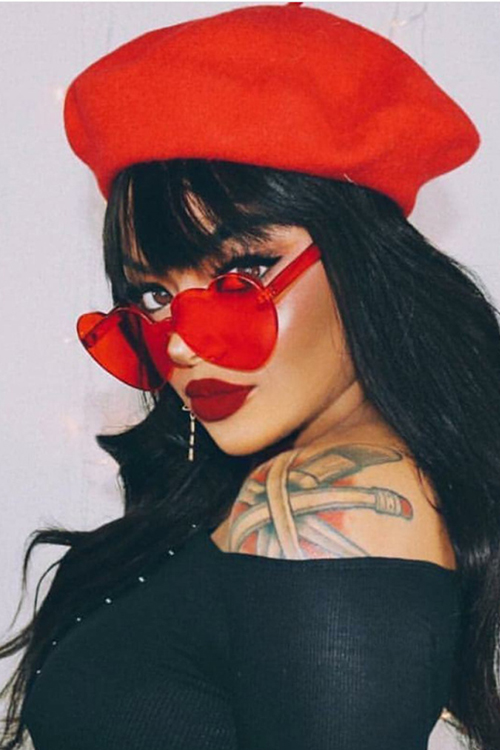 

Lovely Red Plastic Sunglasses