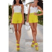Lovely Casual U Neck Qmilch Two-piece Shorts Sett(