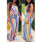 LovelyPolyester Striped Straight Jumpsuits