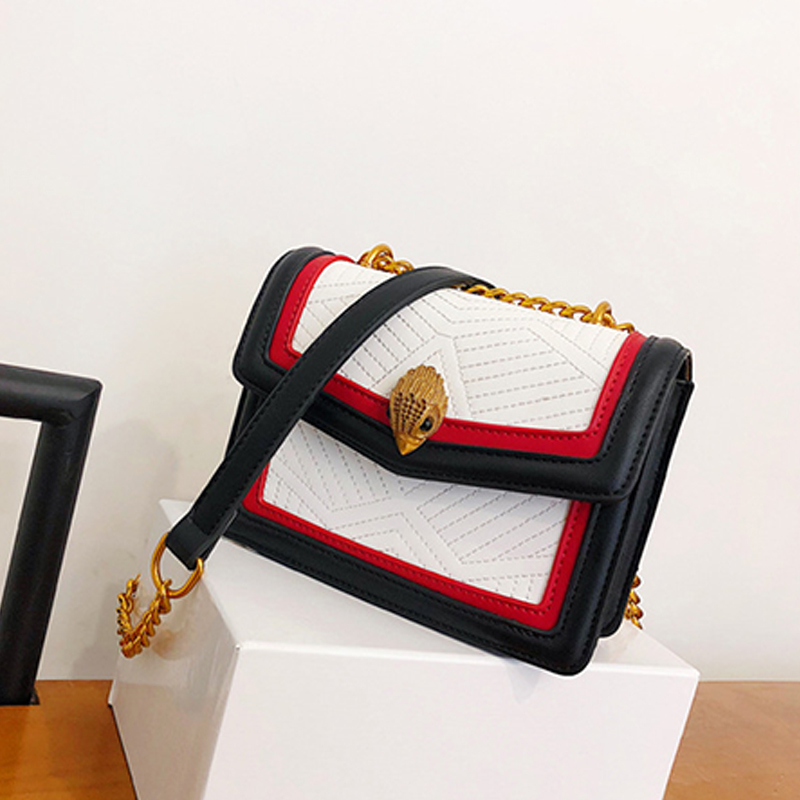 

Lovely Black+White Patent Leather Crossbody Bag