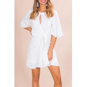 Lovely Polyester Fashion Half Sleeve O Neck Mini D