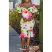 Lovely Euramerican Fishtail White Mid Calf Dresses