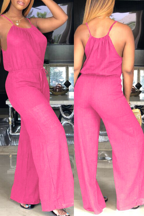 

Lovely Trendy Loose Red One-piece Jumpsuit