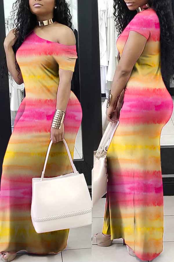 

Lovely Casual Printed Yellow Floor Length Dress