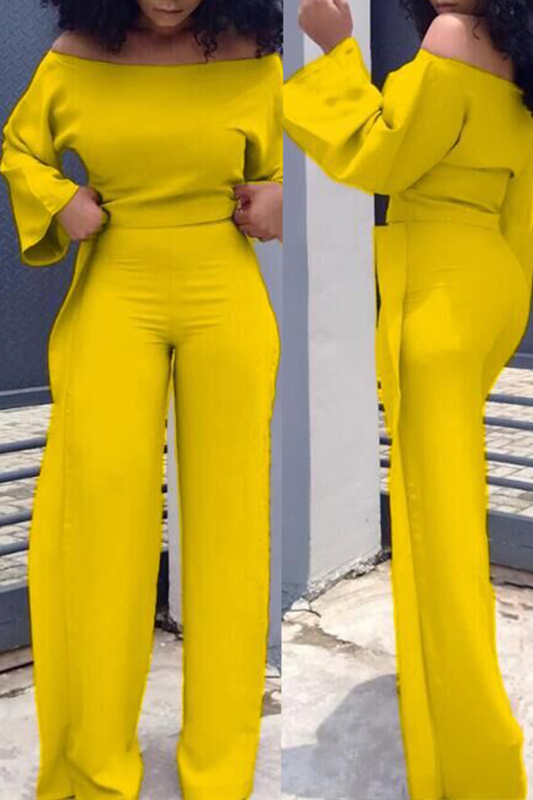yellow top matching pant