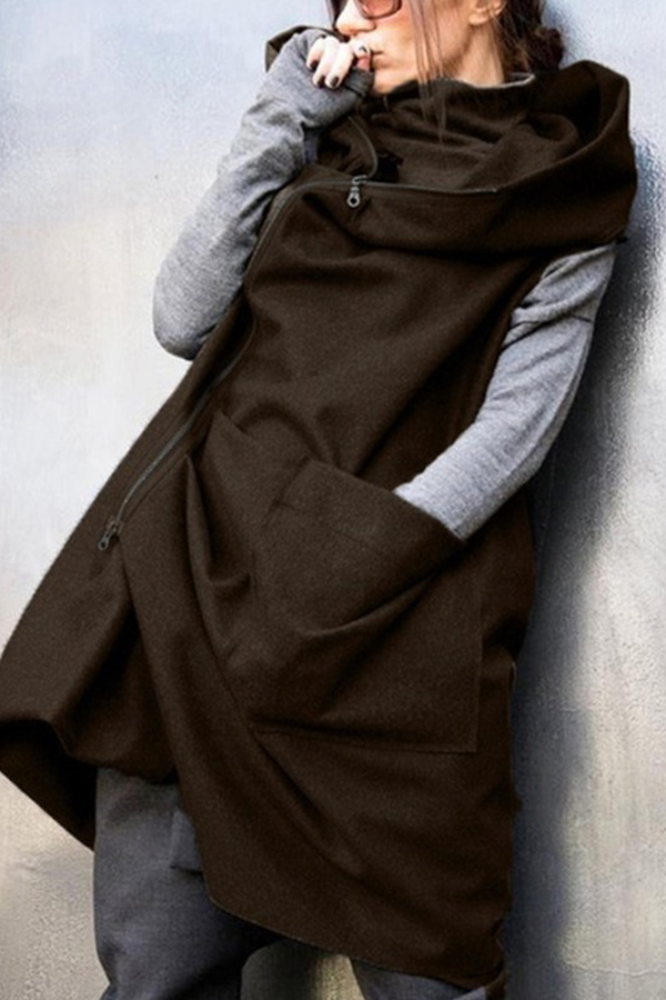 

Lovely Casual Winter Coffee Cotton Waistcoat