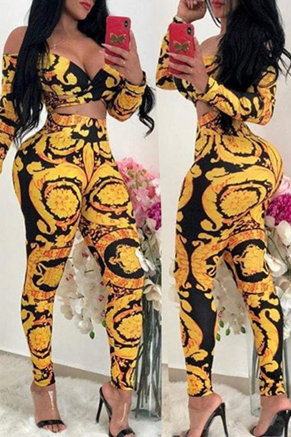 

Lovely sexy Hollowed-out Yellow Blending One-piece Jumpsuit