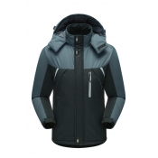 Lovely Casual Patchwork Black Cotton Jacket