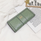Lovely Fashionable Light Green Long Wallets