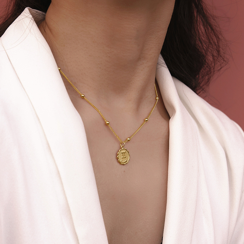 

Lovely Chic Gemini Gold Metal Necklace